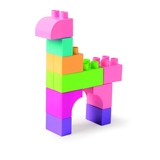 Конструктор Wader Big Blocks, 50 элементов, розовый (41297) - Pampik - 2