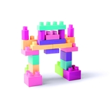 Конструктор Wader Big Blocks, 50 элементов, розовый (41297) - Pampik - 4