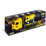 Ігровий набір Wader Magic Truck Technic Евакуатор з бетонозмішувачем, жовтий (36461) - Pampik - 2