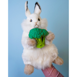 М'яка іграшка на руку Hansa Puppet Білий кролик, 34 см (7156) - Pampik - 5