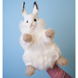 М'яка іграшка на руку Hansa Puppet Білий кролик, 34 см (7156) - Pampik - 2