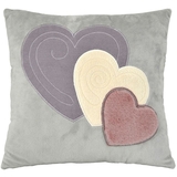 Подушка декоративна Tigres Hearts, 33х33 см, сірий (ПД-0420) - Pampik