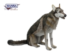 М'яка іграшка Hansa Вовк, що сидить, висота 80 см (6738) - Pampik - 2