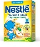 Молочна каша Nestle Вівсяна з шматочками груші, 250 г - Pampik