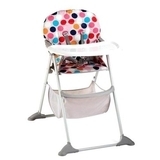 Стільчик для годування Geoby Y388-WBFG, світлий в різнокольоровий горошок - Pampik